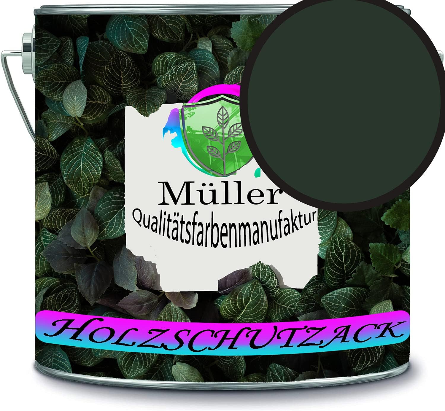 5 Liter Holzschutzlack Holzlack Holzlasur wetterbeständiger Langzeitschutz Wetterschutzfarbe Holzschutzfarbe RAL 6009 Tannengrün // Müller Qualitätsfarbenmanufaktur