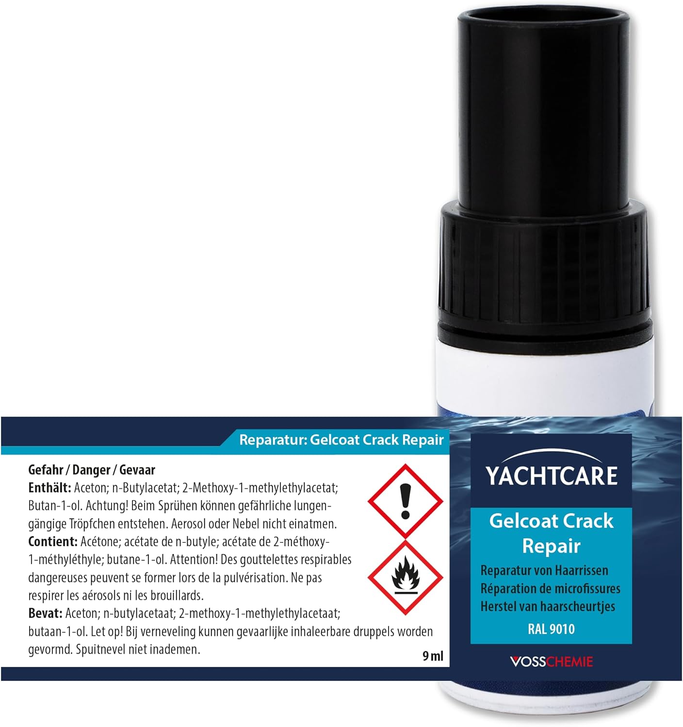 Yachtcare Gelcoat Crack Repair 9ml - Zum Verschließen von Haarrissen & kleinsten Abplatzungen