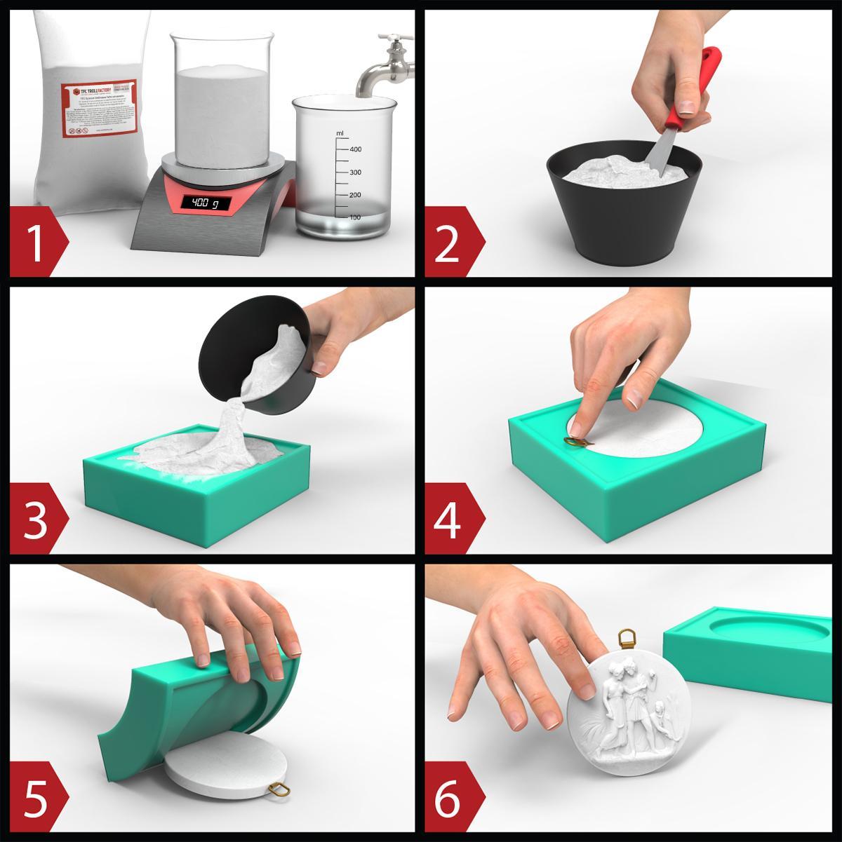 TFC Xyrarock schneeweiss Giessmasse 4:1 INSGESAMT 25KG TOP 1A ++