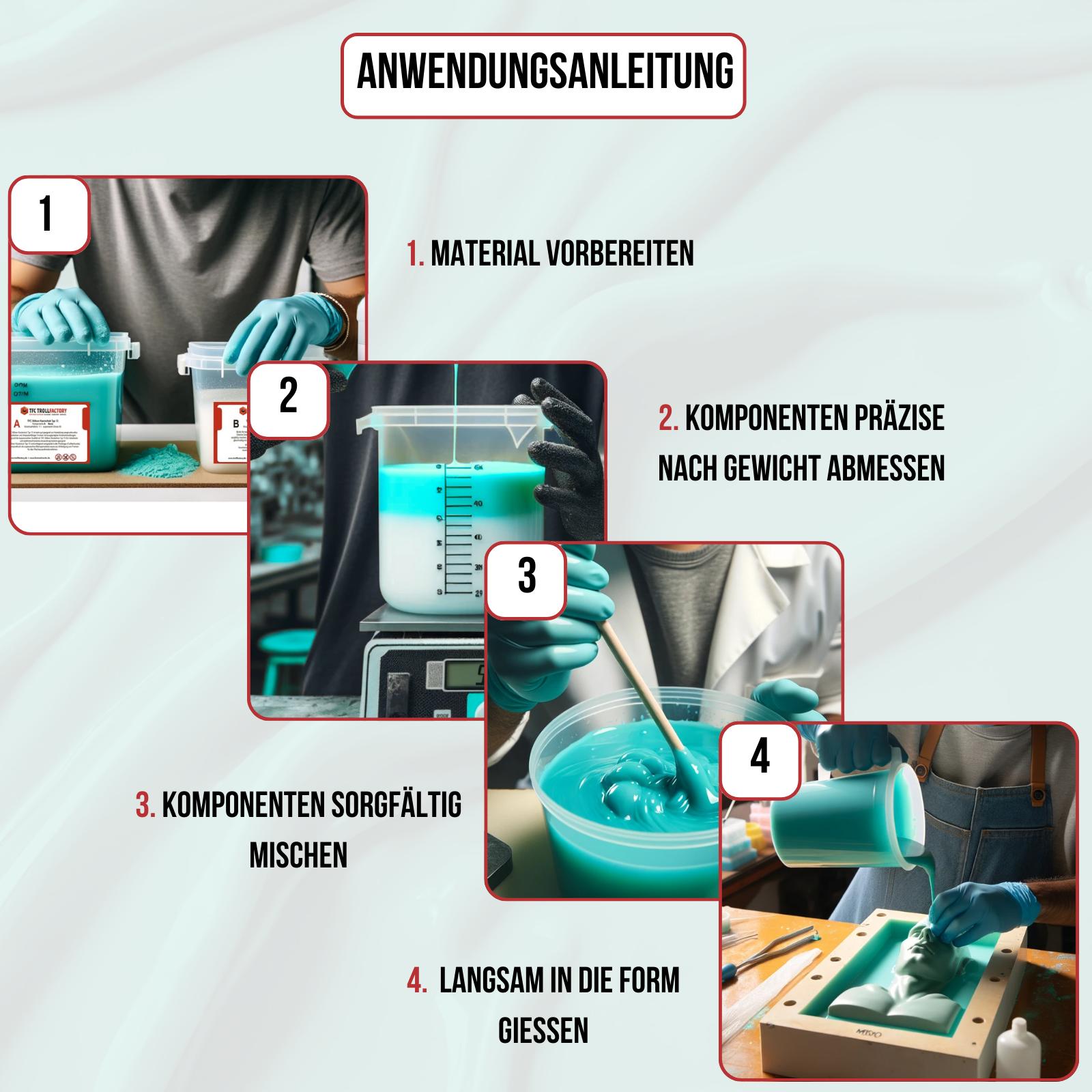 TFC Silikon Kautschuk Typ 1 Abformsilikon weich 1:1 NV Troll Factory RTV BESTSELLER 2024