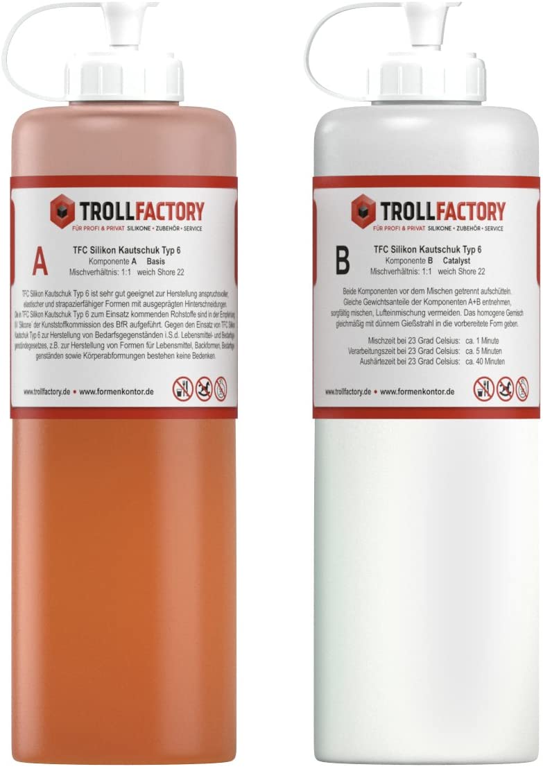 Silikon Kautschuk Typ 6 I Dubliersilikon lebensmittelecht I weich Made in Germany