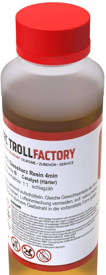 Polyment PU Giessharz Resin 4 Min. I Zweikomponenten-Giessmasse, beige I dünnflüssig,