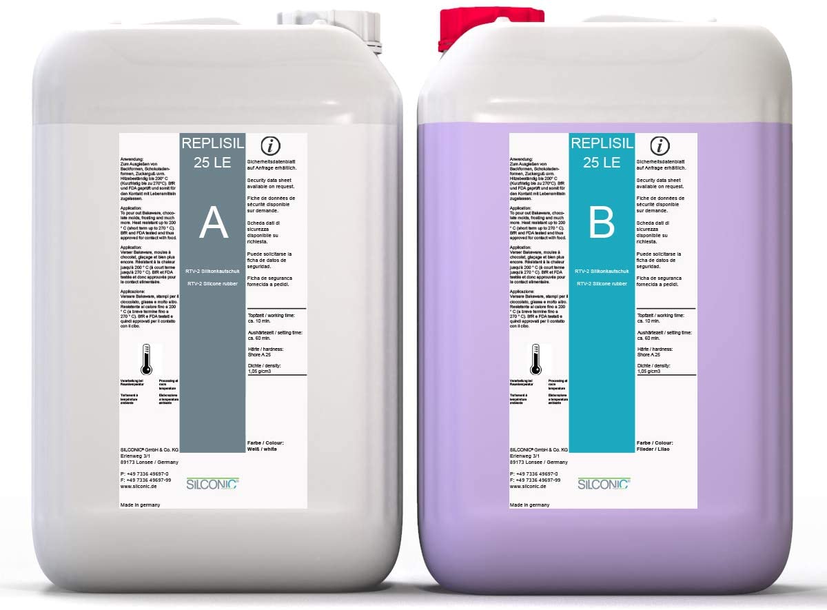 REPLISIL Silikon Kautschuk 25 LE Lebensmittel mittelhart Flieder Set