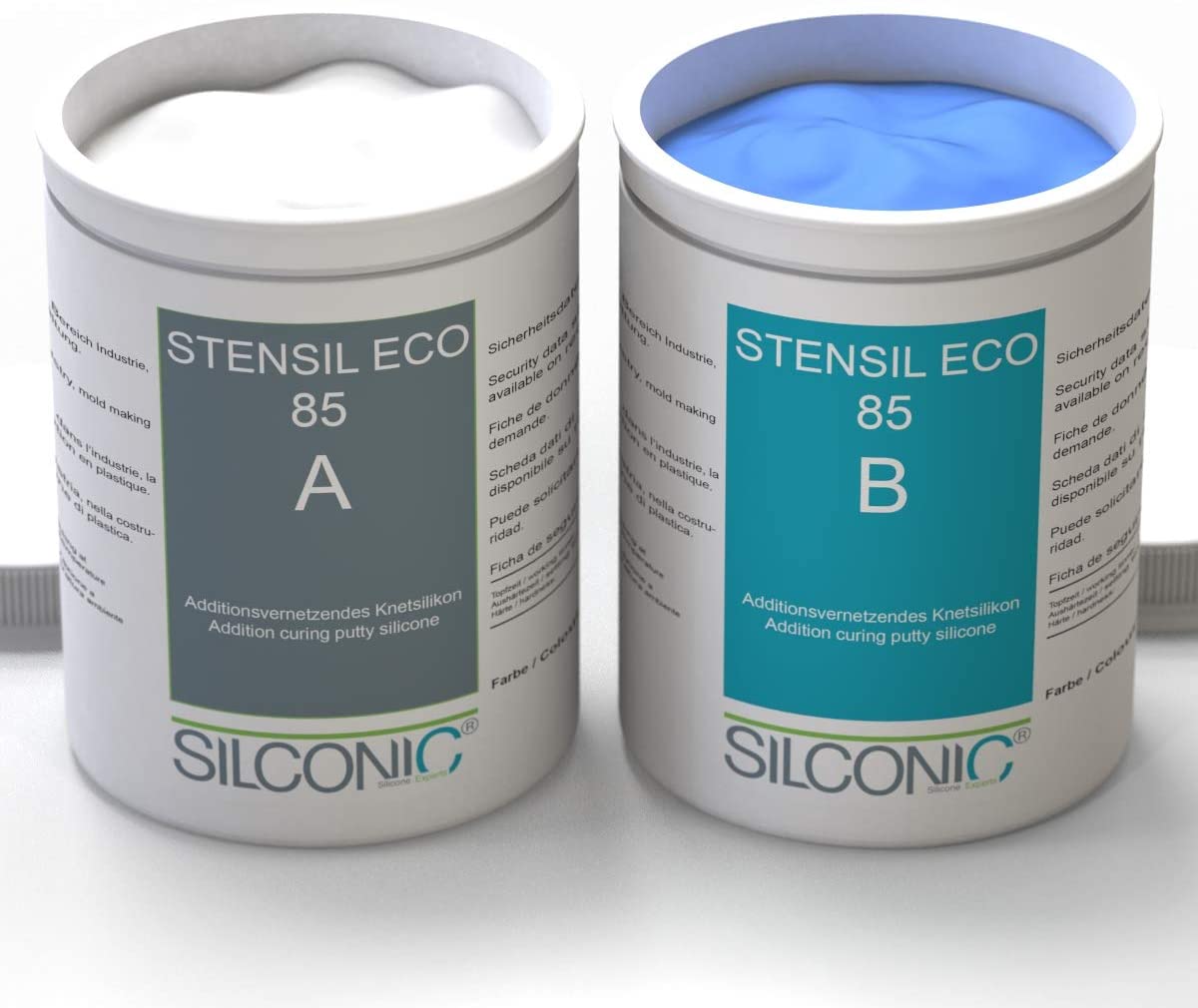 REPLISIL STENSIL ECO 85 Silikon Kautschuk Blau hart knetbar Set