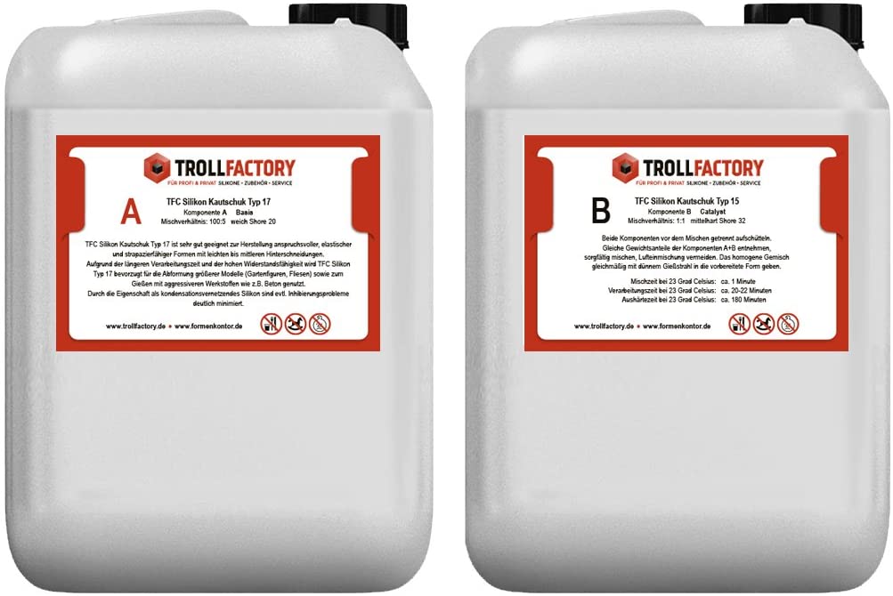 Silikon Kautschuk Typ 15 I Dubliersilikon mittelhart I transluzent I Made in Germany