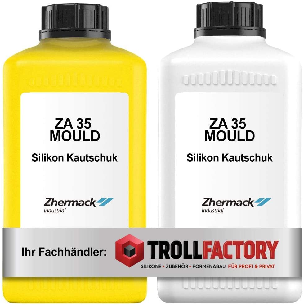 Zhermack Silikon ZA 35 Mould mittelhart gelb Abformsilikon mittelhart 1:1 Dubliersilikon flüssig