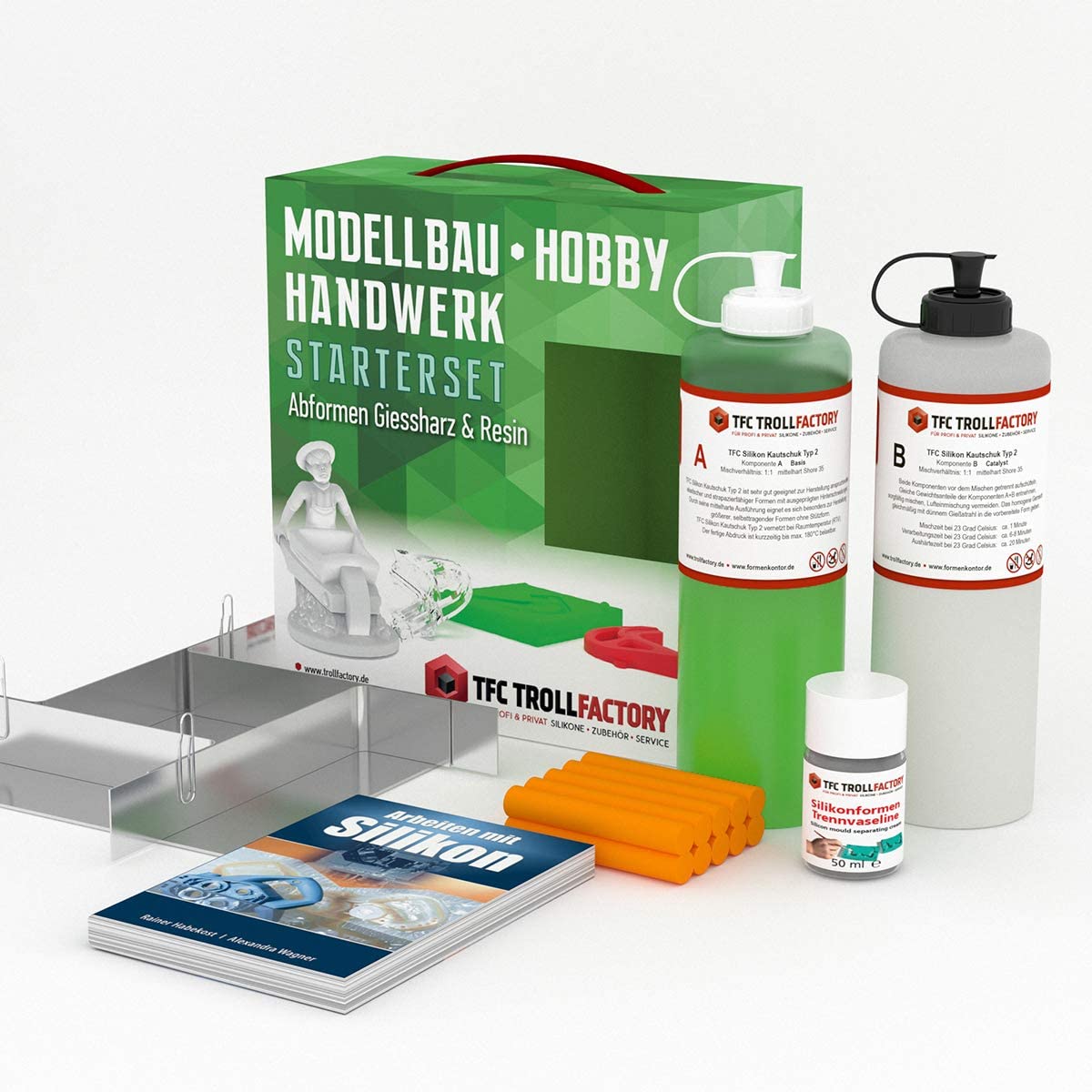 Polyment Starterset Kit DIY Formenbau Silikon Kautschuk Formen selbst herstellen NV klein