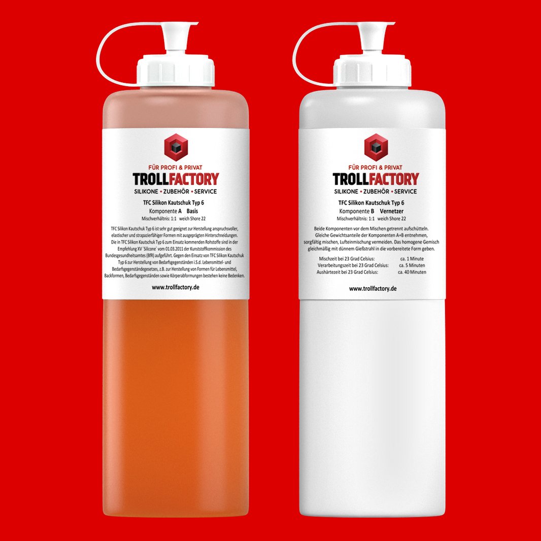 Polyment Starterset DIY Kit Lebensmittel Formen Backformen aus Silikon selbst herstellen groß