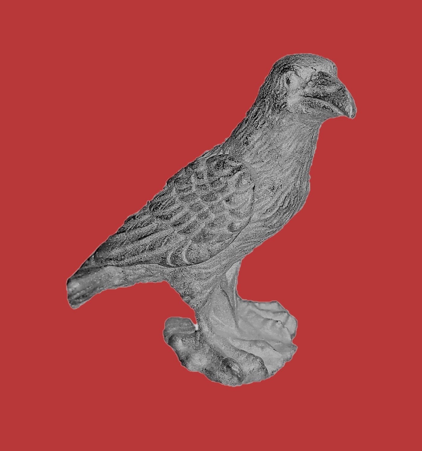 Zinn Giessform Greifvogel Raabe - Silikonform hitzebeständig - benötigt ca. 140g Reinzinn