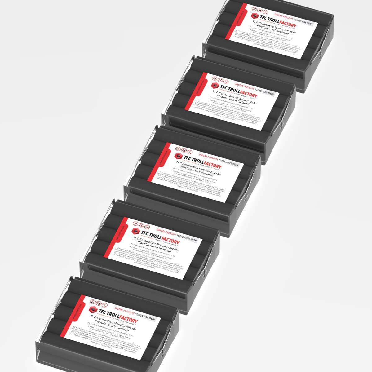 Polyment Formenbau Modelliermasse schwarz Plastilin weich bleibend schwefelfrei