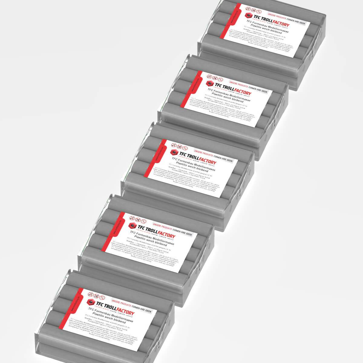 Polyment Formenbau Modelliermasse grau Plastilin weich bleibend schwefelfrei