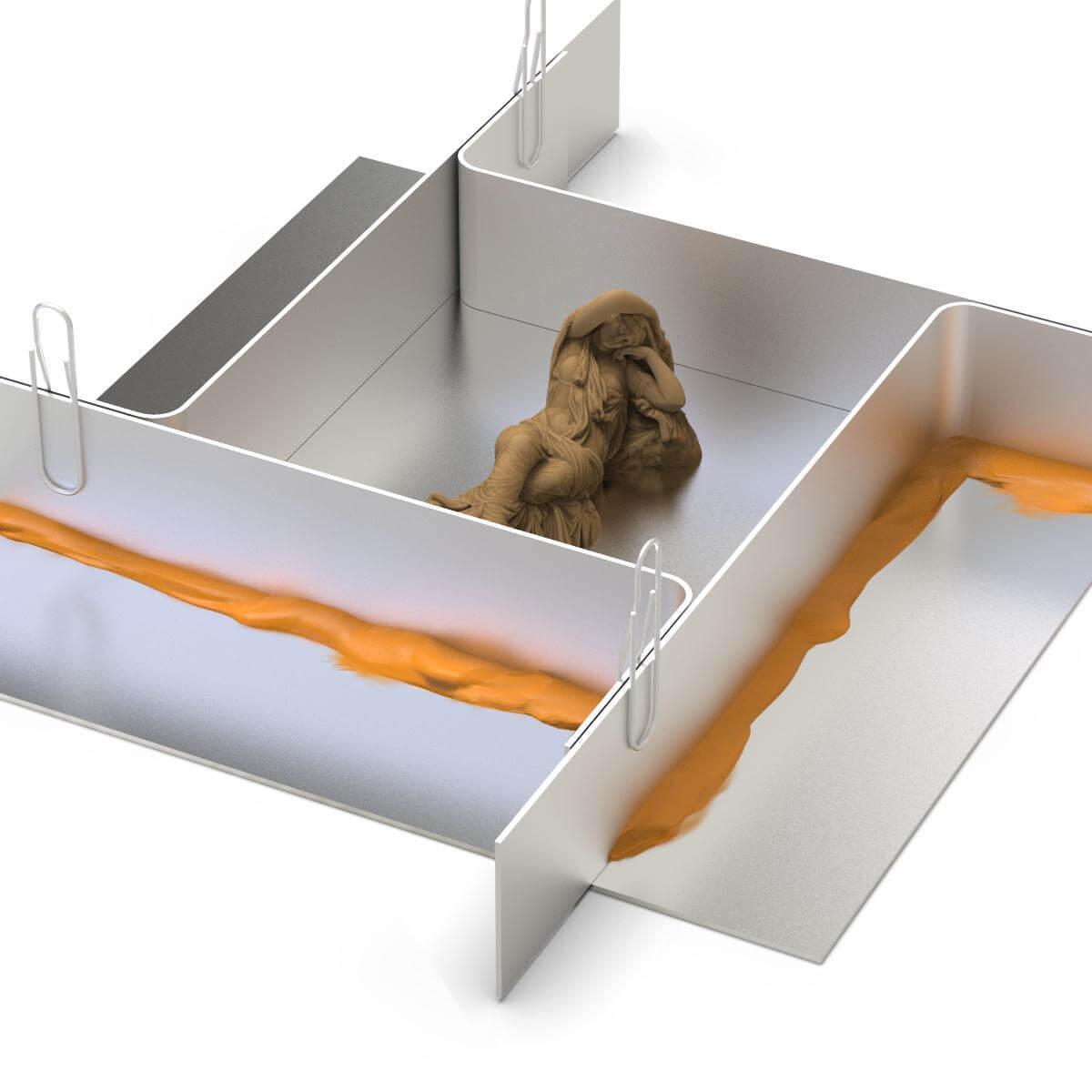 Polyment Formenbau Modelliermasse grau Plastilin weich bleibend schwefelfrei