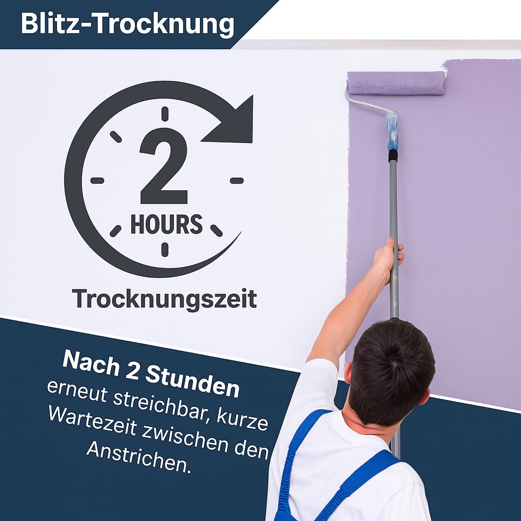 Farben Manufaktur (T) raummatt Wandfarbe Innenwandfarbe Innenfarbe Dispersionsfarbe Trendfarbe 2022 1/2/5/10L, Farbe: luftiges rosa, Größe: 2L