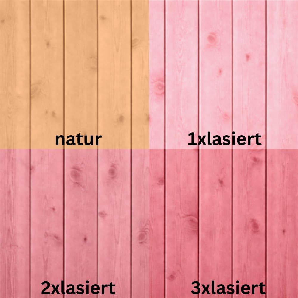 Farben Manufaktur Holzlasur Lasur Holzfarbe Holzschutzlack Holzlack lasierend nicht deckend RAL 1L, Farbe: ca. RAL 7012 Basaltgrau