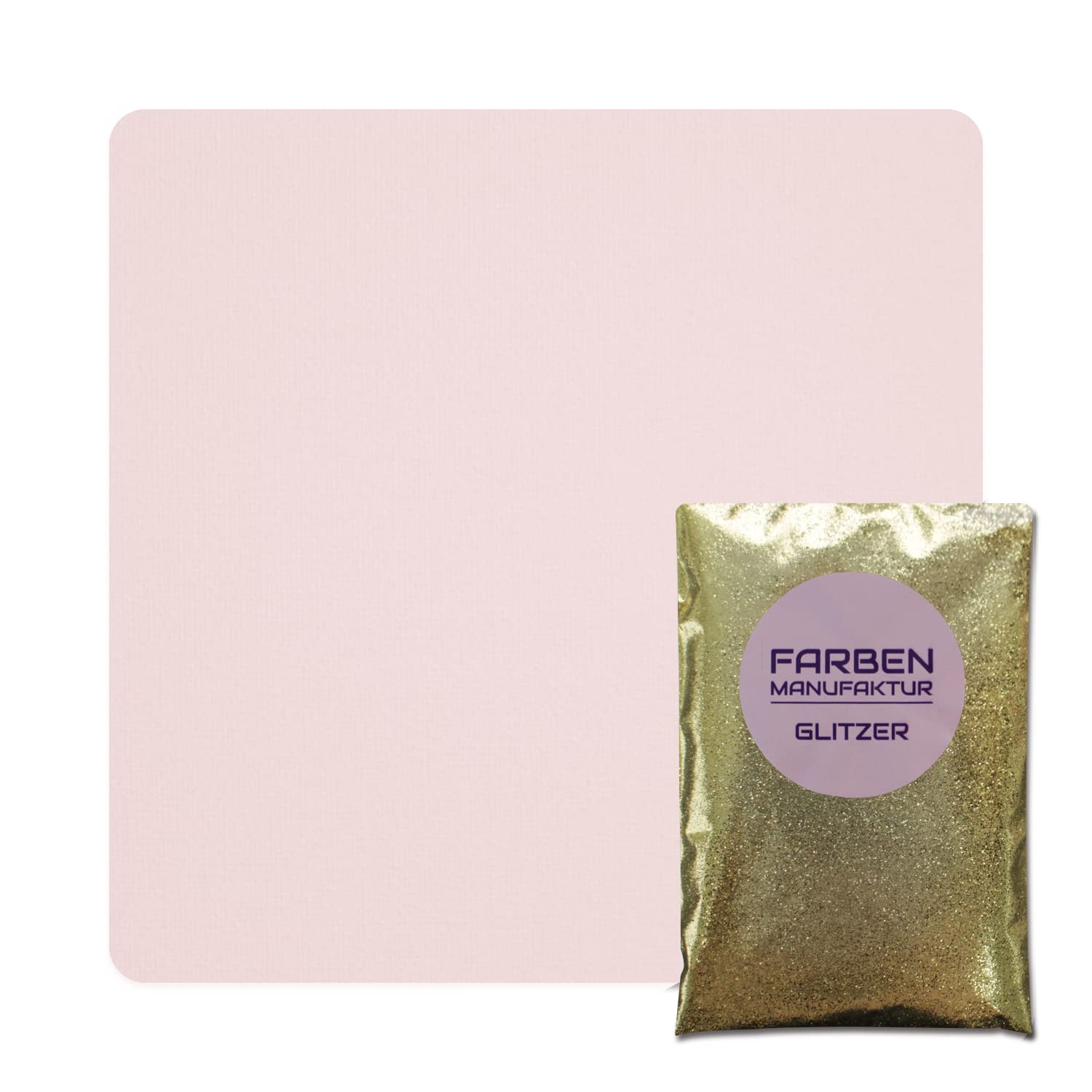 Wandfarbe Glitzerfarbe Kreidefarbe auf Kreidebasis mit Glitzer Innenfarbe Innenwandfarbe Glam Ladies Collection f5L, Farbe: Flamingo mit Gold Glitzer