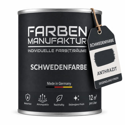 Schwedenfarbe Holzfarbe Außen Wetterfest – Holzschutzfarbe für Fassade, Gartenhaus, Zaun & Scheune – Diffusionsoffen & Nachhaltig Wetterschutzfarbe 2L, Größe: 2L, Farbe: Schweden grün