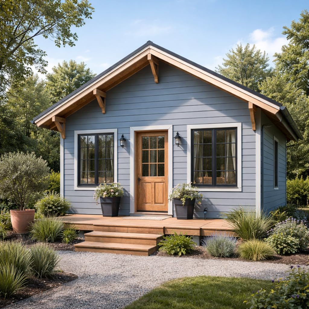 Schwedenfarbe Holzfarbe Außen Wetterfest – Holzschutzfarbe für Fassade, Gartenhaus, Zaun & Scheune – Diffusionsoffen & Nachhaltig Wetterschutzfarbe, Größe: 1L, Farbe: Schweden blau