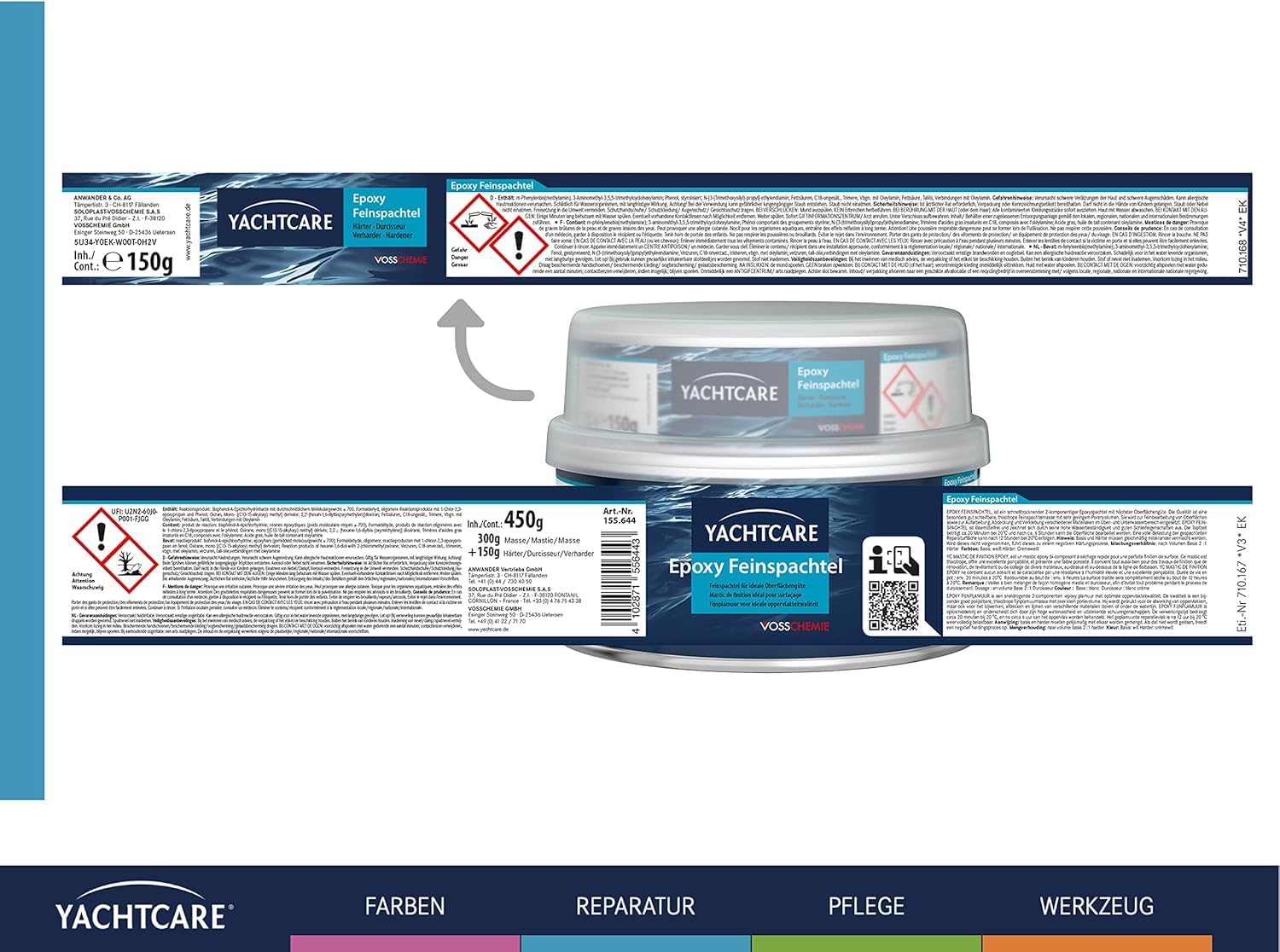 Yachtcare Epoxy Feinspachtel 500g weiß