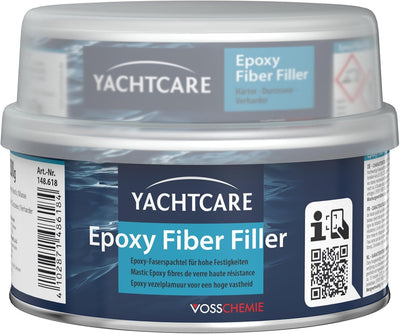 Yachtcare Epoxy Fiber Filler Glasfaserspachtel 500g - Faserverstärkte Epoxy Spachtelmasse, hellblau