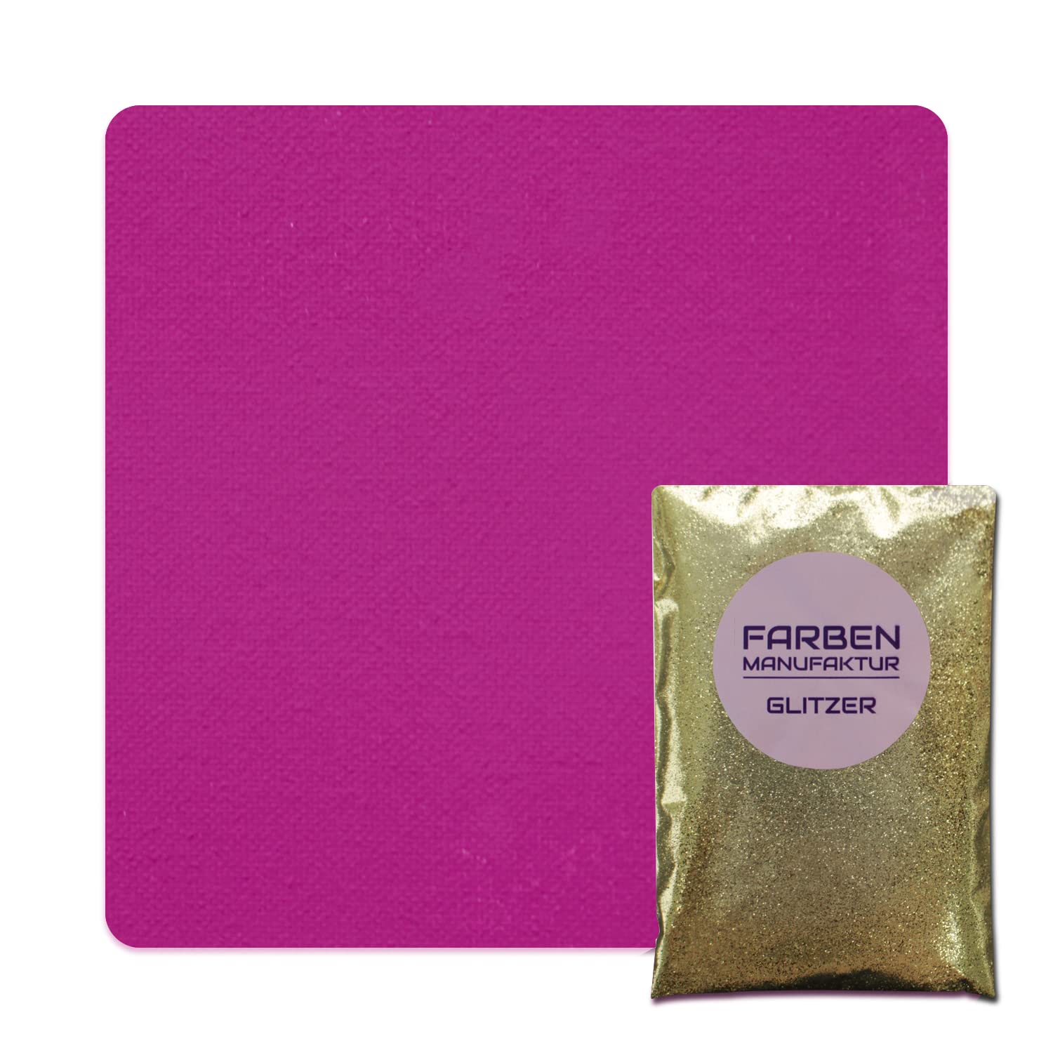 Wandfarbe Glitzerfarbe Kreidefarbe auf Kreidebasis mit Glitzer Innenfarbe Innenwandfarbe Glam Ladies Collection f5L, Farbe: Flamingo mit Gold Glitzer