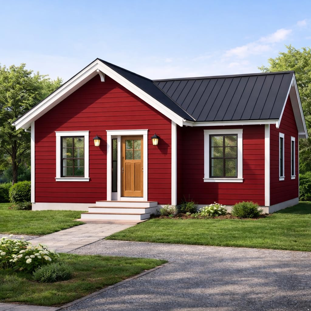 Schwedenfarbe Holzfarbe Außen Wetterfest – Holzschutzfarbe für Fassade, Gartenhaus, Zaun & Scheune – Diffusionsoffen & Nachhaltig Wetterschutzfarbe, Größe: 1L, Farbe: Schweden blau