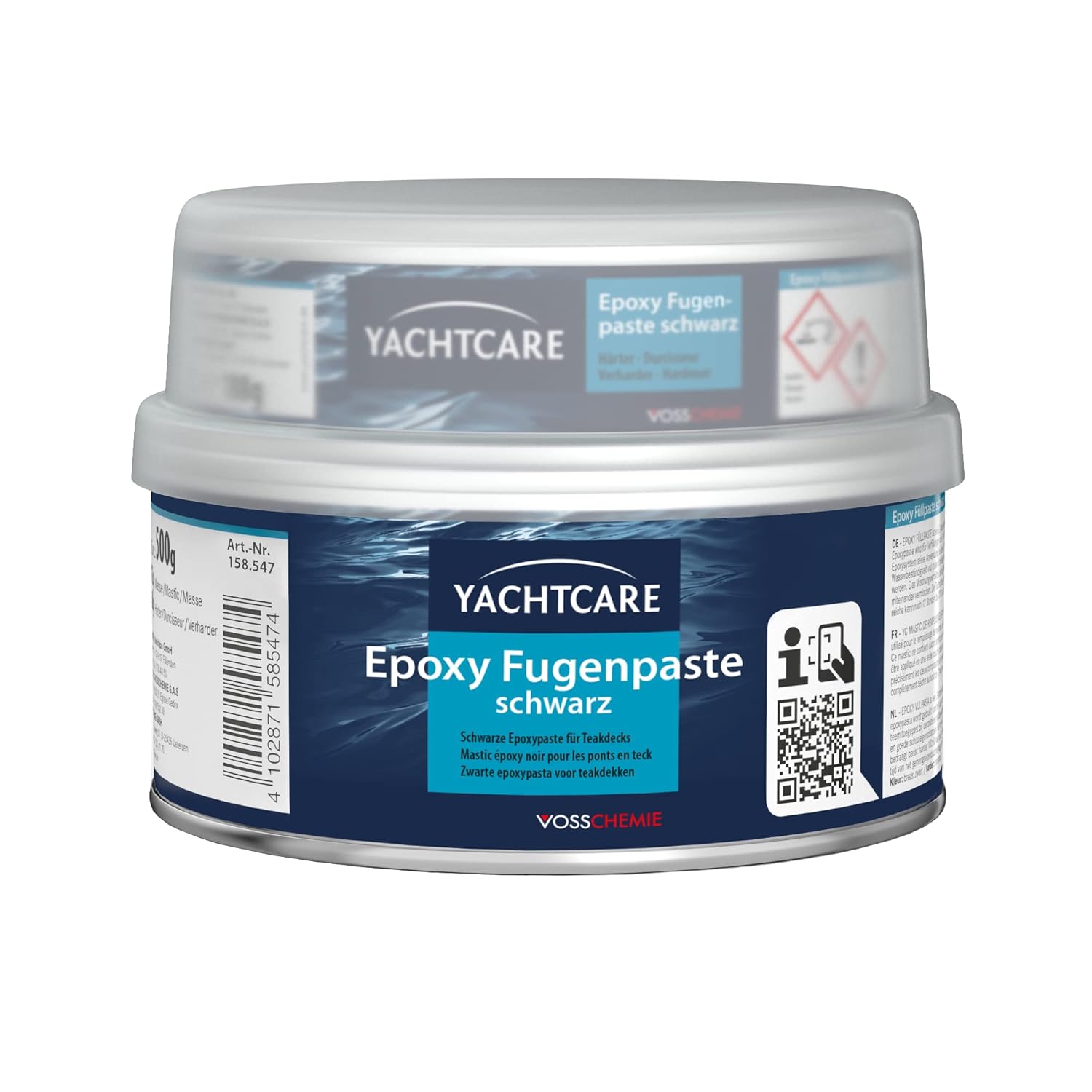 Yachtcare Epoxy Fugenpaste 500g - Epoxy Füllpaste schwarz für Holz