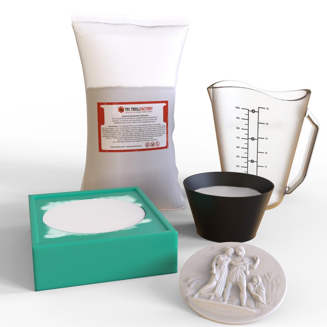 2024 NEU TFC Xyrarock schneeweiss Giessmasse 4:1 INSGESAMT 25KG 1 A+ WARE