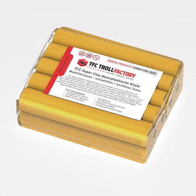 TFC SUPER CLAY Knete ocker Modelliermasse hochfeine Textur geschmeidig formstabil dauerplastisch