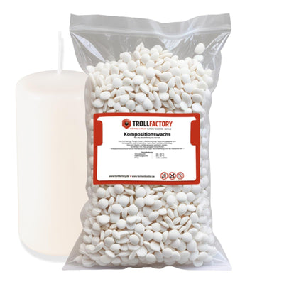 Kompositionswachs TOP Kerzen Wachs Mischung 80:20 Pastillen