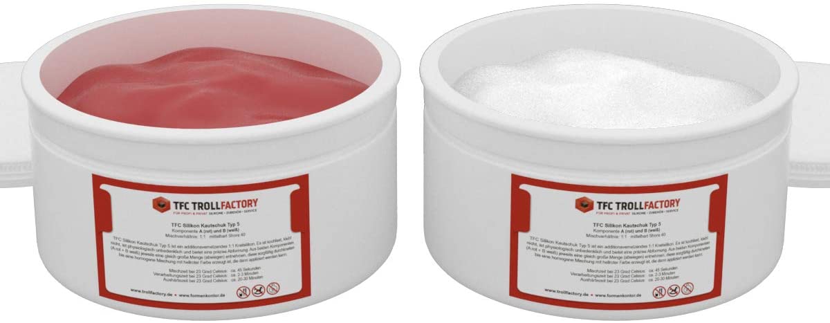 TFC Silikon Kautschuk Typ 5 Knetsilikon knetbar mittelhart Shore 40 1:1