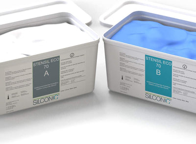 REPLISIL STENSIL ECO 70 Silikon Kautschuk Blau hart knetbar Set