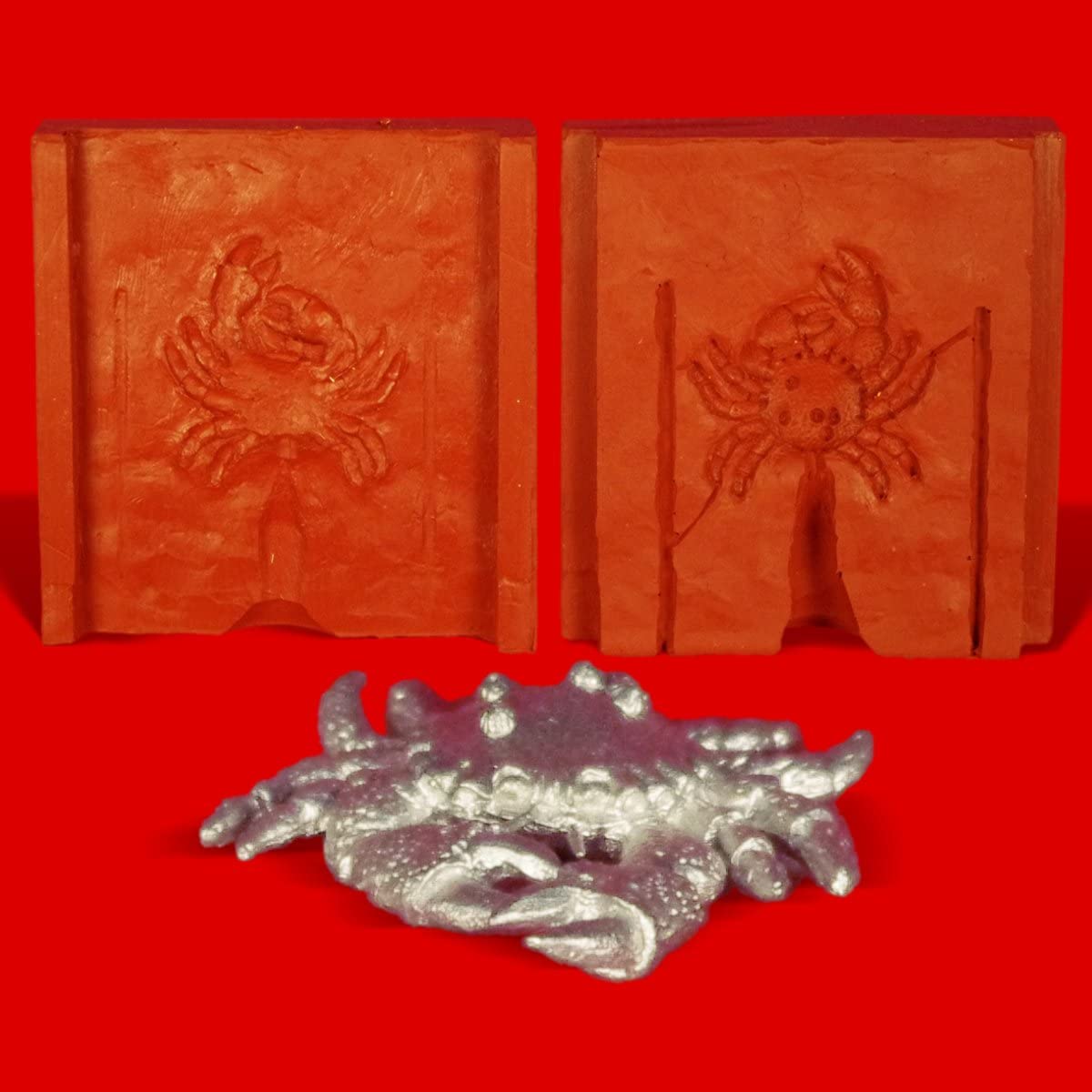 Zinngießform Krabbe Krebs, ca. 20g Reinzinn