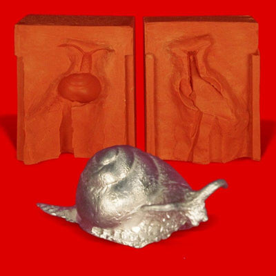 Zinn Giessform Schnecke 1 - Silikonform hitzebeständig - benötigt ca. 45g Reinzinn