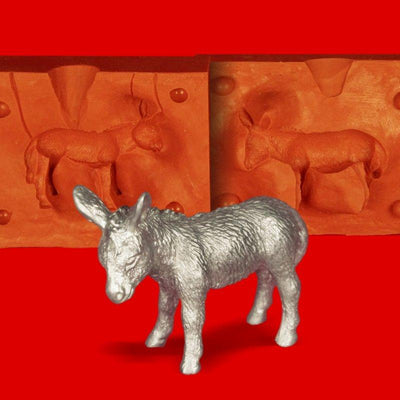 Zinn Giessform Esel Muli Maultier - Silikonform hitzebeständig - benötigt ca. 140g Reinzinn