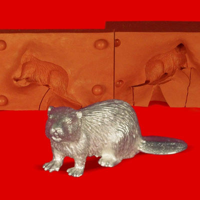 Zinn Giessform Biber - Silikonform hitzebeständig - benötigt ca. 165g Reinzinn