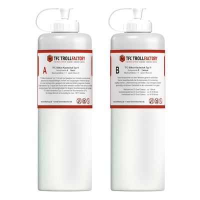 TFC Silikon Kautschuk Typ 11 weißlich-neutral Shore 22